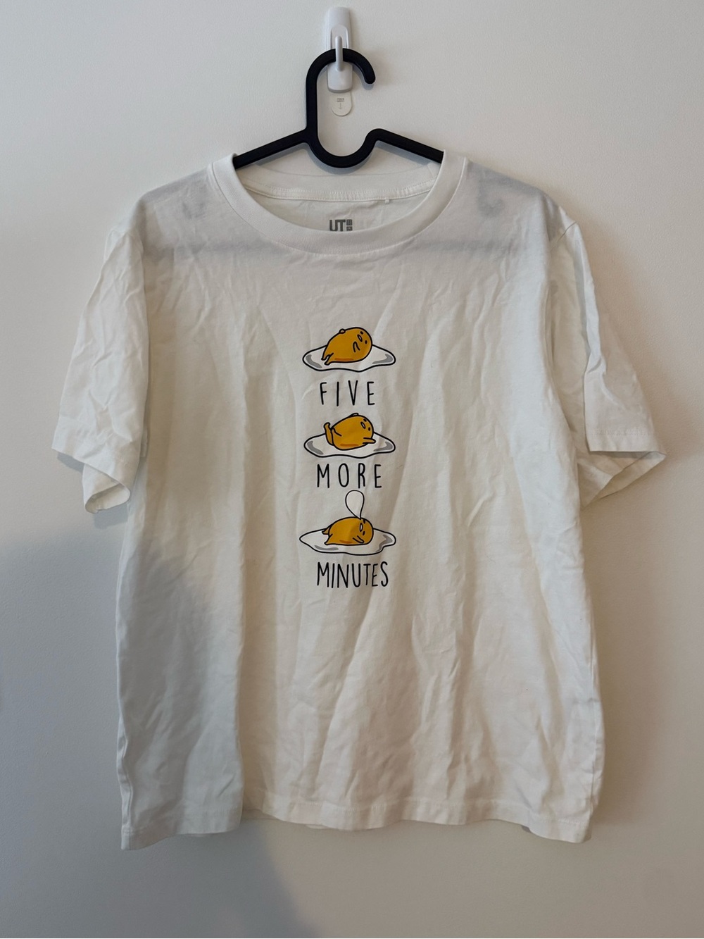 Uniqlo UT Sanrio White Gudetama Shirt